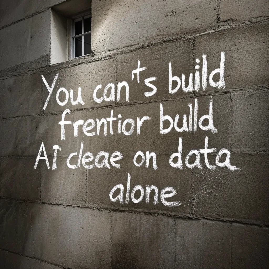 The article title written in white chalk on a concrete wall